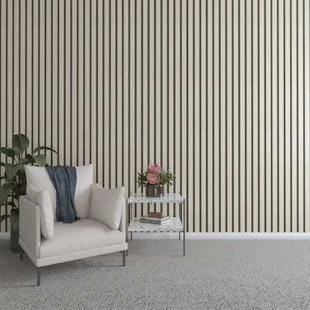 Ekena Millwork 48H x 3/8T Adjustable Wood Slat Wall Panel Kit w/ 2W Slats, Birch contains 22 Slats SWW66X48X0375BI